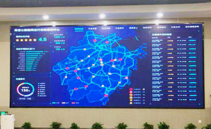 浙江,公路交（jiāo）通,運營應急指揮中心,P1.19,17㎡,LED顯示屏