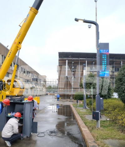 香蕉影视中安創穀智慧路燈，工廠測試現場